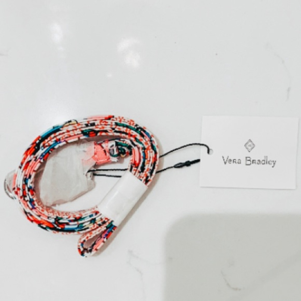 Vera Bradley Stitched Flowers Lanyard